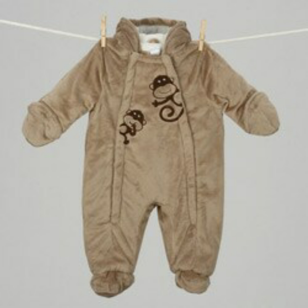 Carter's Newborn Boy's Monkey Printed Snow Pram